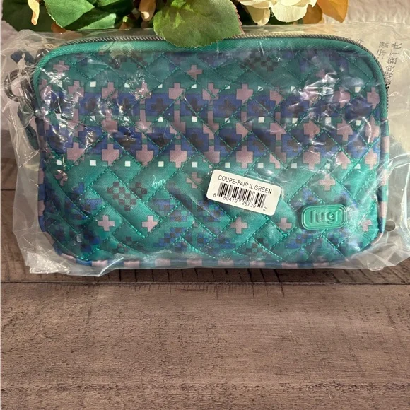 Sale! Lug Coupe Convertible Crossbody Bag Fair Isle Green NWT - Picture 1 of 6